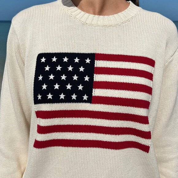 BRANDY MELVILLE | Nico American Flag Sweater - Picture 2 of 8